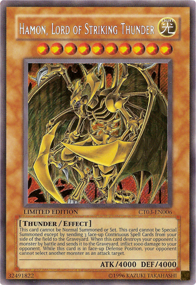 Hamon, Lord of Striking Thunder [CT03-EN006] Secret Rare | The CG Realm