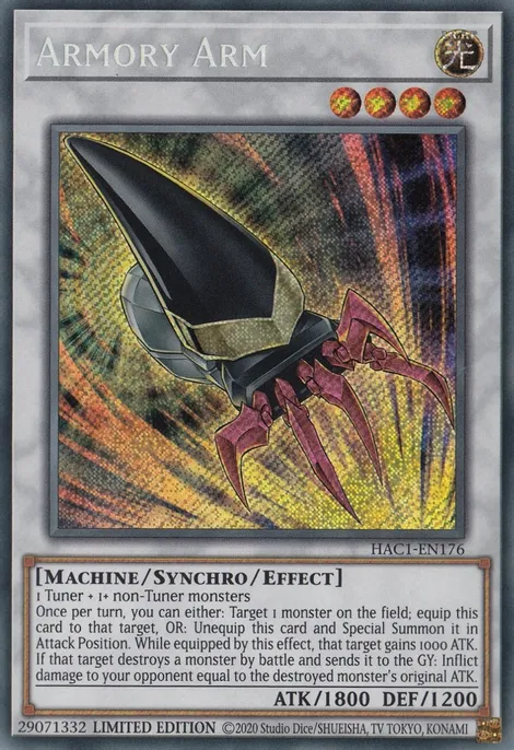 Armory Arm [HAC1-EN176] Secret Rare | The CG Realm