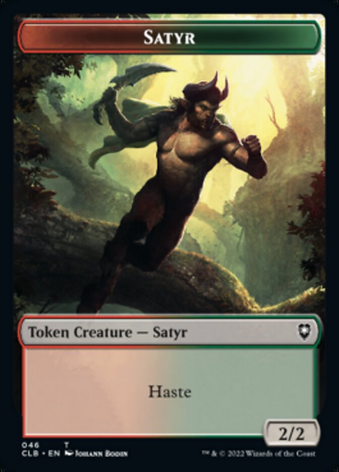 Satyr // Beast Double-Sided Token [Commander Legends: Battle for Baldur's Gate Tokens] | The CG Realm