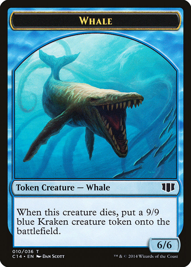 Whale // Zombie (011/036) Double-Sided Token [Commander 2014 Tokens] | The CG Realm