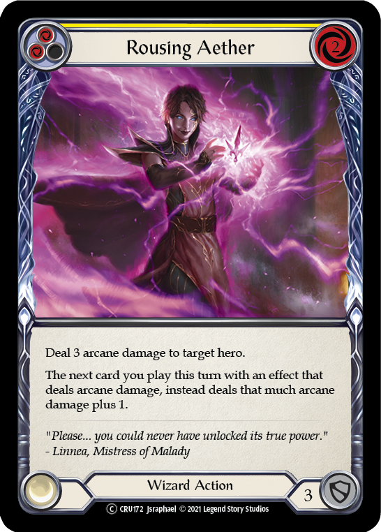 Rousing Aether (Yellow) [U-CRU172] (Crucible of War Unlimited)  Unlimited Rainbow Foil | The CG Realm
