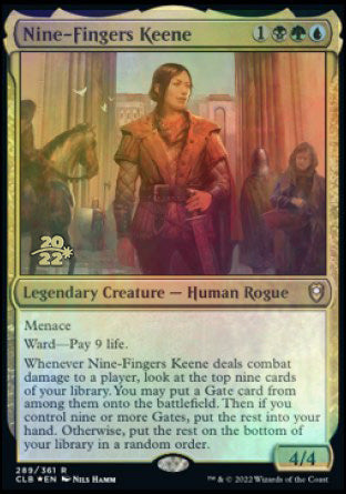 Nine-Fingers Keene [Commander Legends: Battle for Baldur's Gate Prerelease Promos] | The CG Realm