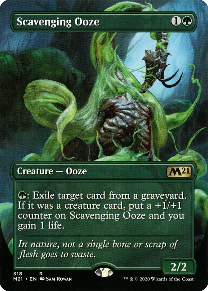 Scavenging Ooze (Borderless Alternate Art) [Core Set 2021] | The CG Realm