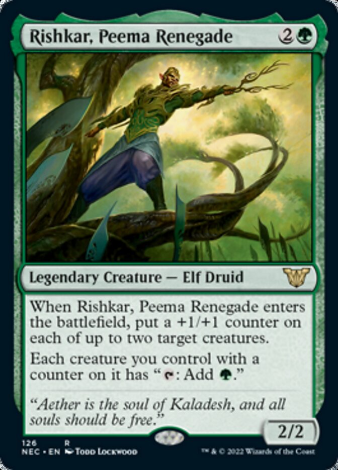Rishkar, Peema Renegade [Kamigawa: Neon Dynasty Commander] | The CG Realm