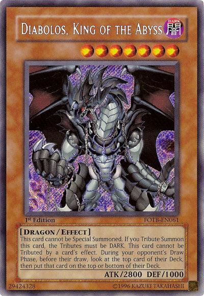 Diabolos, King of the Abyss [FOTB-EN061] Secret Rare | The CG Realm