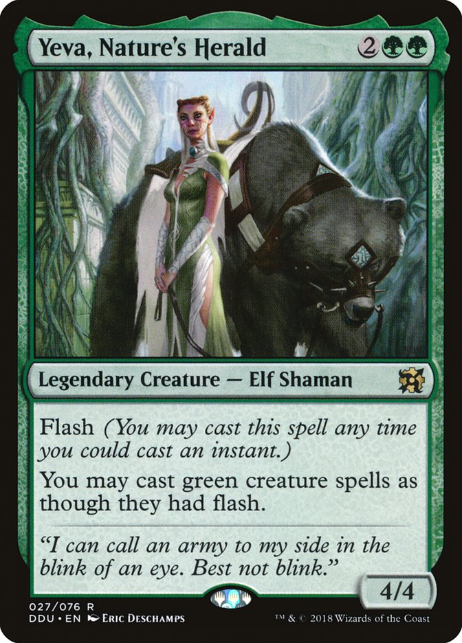 Yeva, Nature's Herald [Duel Decks: Elves vs. Inventors] | The CG Realm