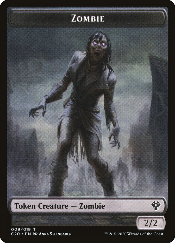 Human Soldier (003) // Zombie Double-Sided Token [Commander 2020 Tokens] | The CG Realm