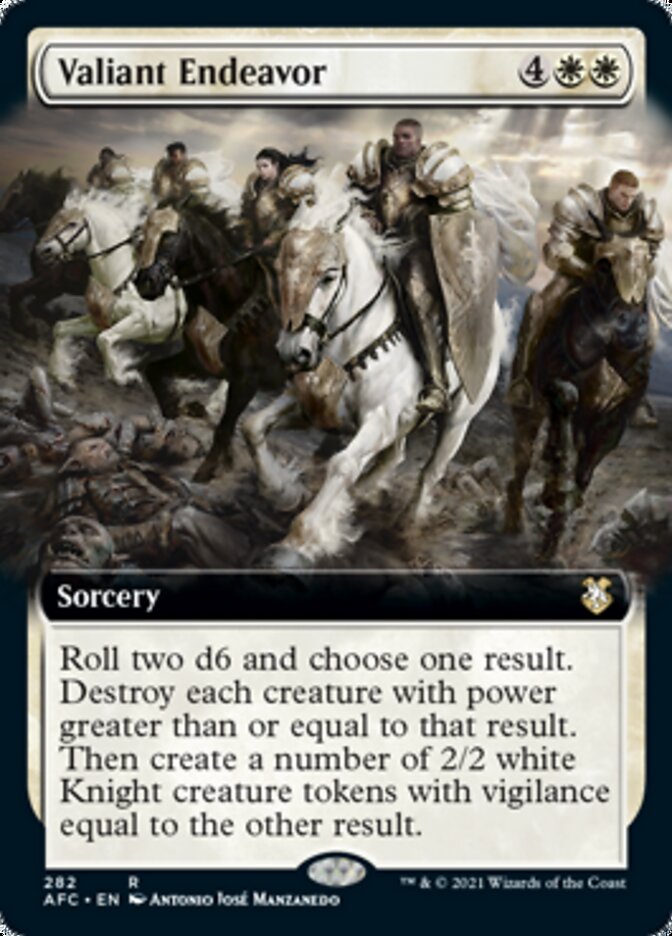 Valiant Endeavor (Extended Art) [Dungeons & Dragons: Adventures in the Forgotten Realms Commander] | The CG Realm