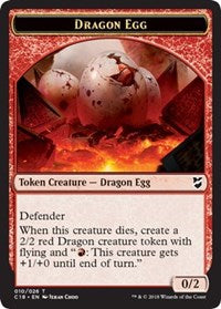 Dragon Egg // Dragon Double-Sided Token [Commander 2018 Tokens] | The CG Realm