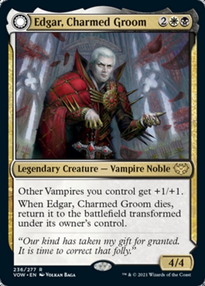 Edgar, Charmed Groom (VOW-236) - Innistrad: Crimson Vow: (Double Faced Transform)