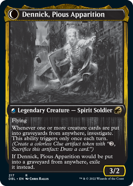 Dennick, Pious Apprentice (DBL-217) - Innistrad: Double Feature: (Double Faced Transform)