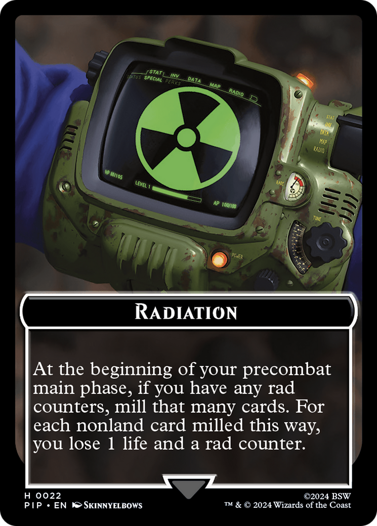 Radiation // Zombie Mutant Double-Sided Token [Fallout Tokens] | The CG Realm