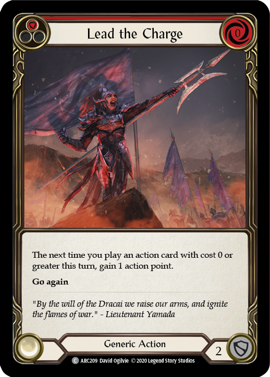 Lead the Charge (Red) [U-ARC209] (Arcane Rising Unlimited)  Unlimited Rainbow Foil | The CG Realm