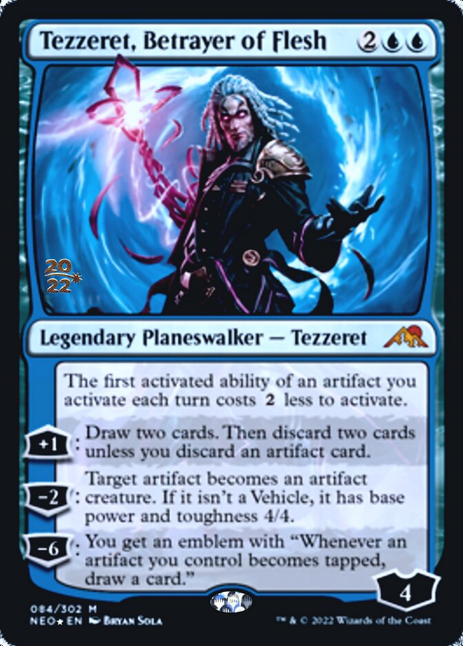 Tezzeret, Betrayer of Flesh [Kamigawa: Neon Dynasty Prerelease Promos] | The CG Realm