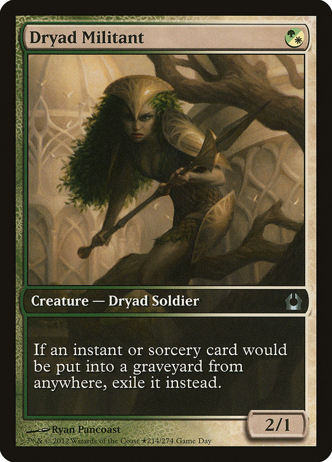 Dryad Militant (Game Day) (Extended Art) [Return to Ravnica Promos] | The CG Realm