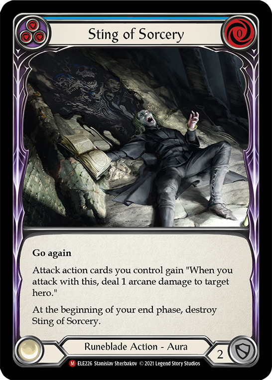 Sting of Sorcery [ELE226] (Tales of Aria)  1st Edition Rainbow Foil | The CG Realm