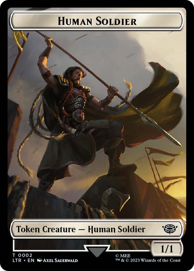 Food (10) // Human Soldier (02) Double-Sided Token [The Lord of the Rings: Tales of Middle-Earth Tokens] | The CG Realm
