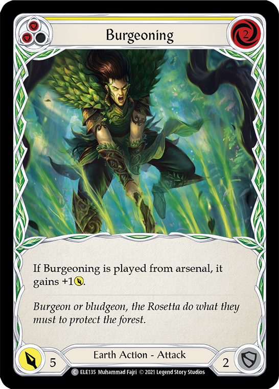 Burgeoning (Yellow) [ELE135] (Tales of Aria)  1st Edition Normal | The CG Realm
