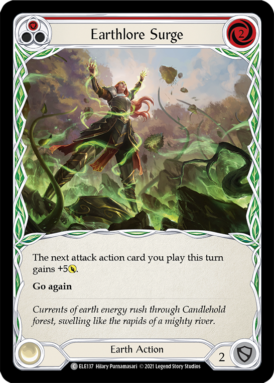 Earthlore Surge (Red) [ELE137] (Tales of Aria)  1st Edition Normal | The CG Realm