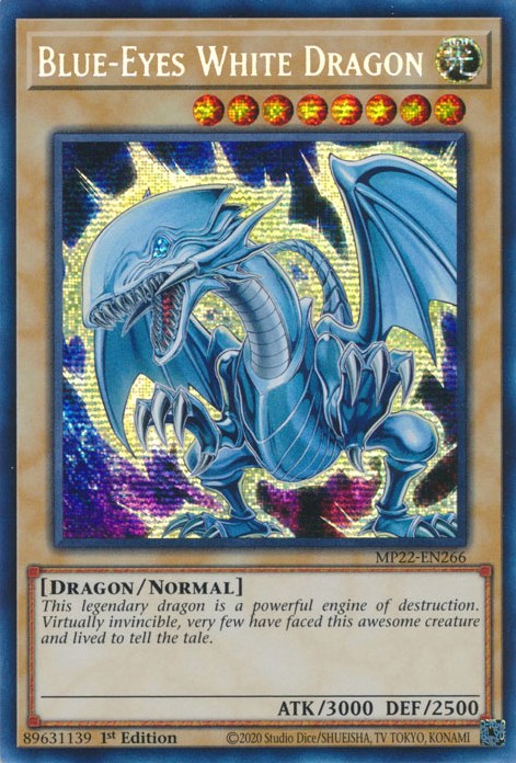 Blue-Eyes White Dragon [MP22-EN266] Prismatic Secret Rare | The CG Realm