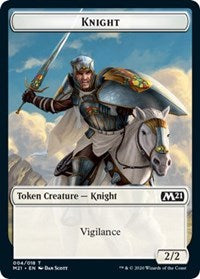 Knight // Zombie Double-Sided Token [Core Set 2021 Tokens] | The CG Realm