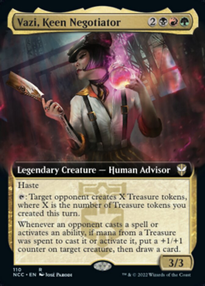 Vazi, Keen Negotiator (Extended Art) [Streets of New Capenna Commander] | The CG Realm