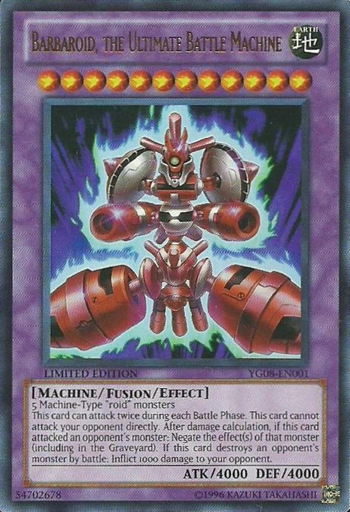 Barbaroid, the Ultimate Battle Machine [YG08-EN001] Ultra Rare | The CG Realm