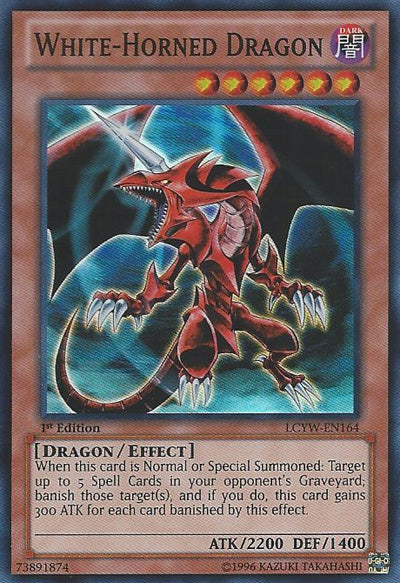 White-Horned Dragon (Redemption Replacement) [MDP2-EN006K] Rare | The CG Realm