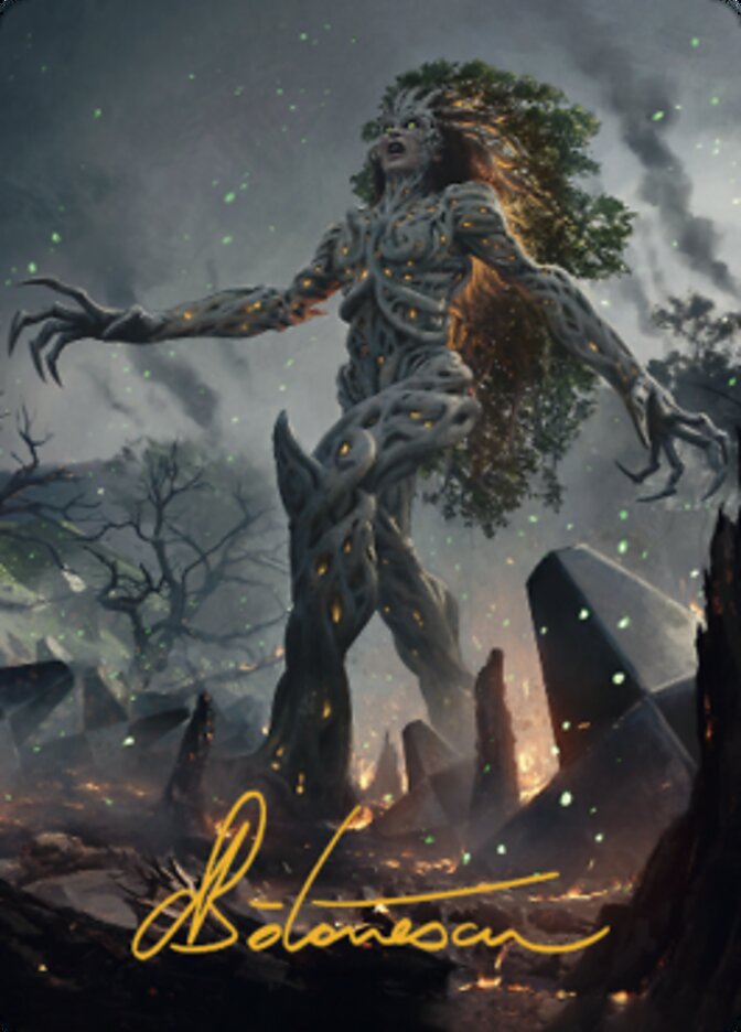 Titania, Gaea Incarnate Art Card (Gold-Stamped Signature) [The Brothers' War Art Series] | The CG Realm