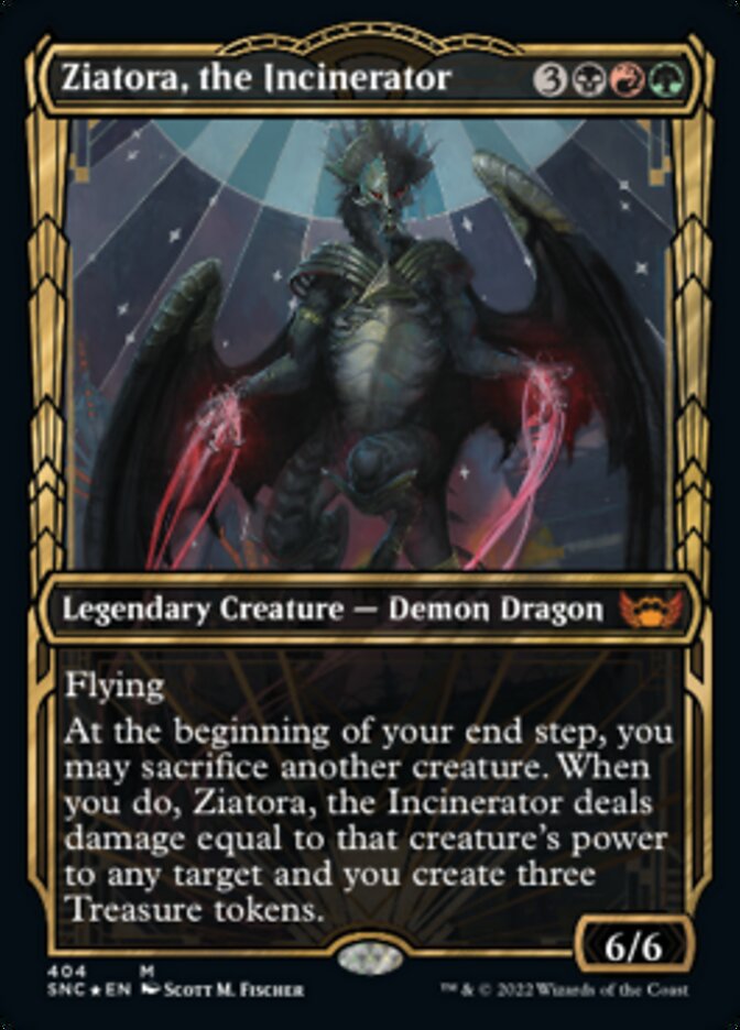 Ziatora, the Incinerator (Showcase Golden Age Gilded Foil) [Streets of New Capenna] | The CG Realm