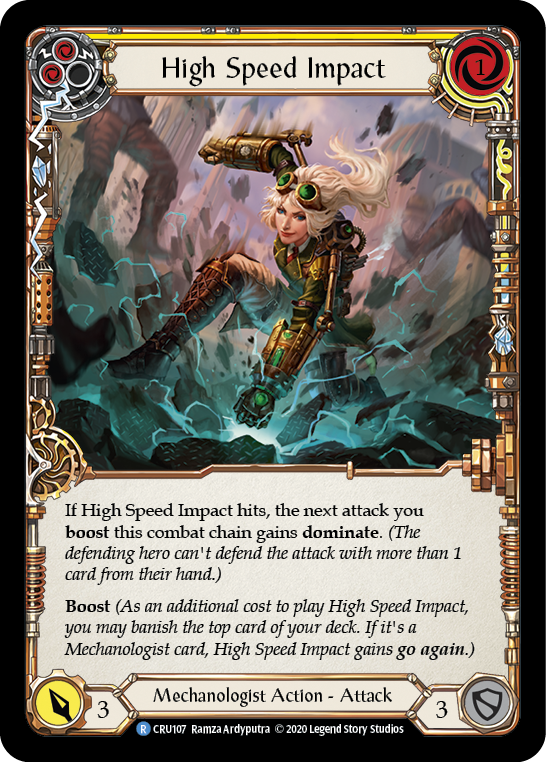 High Speed Impact (Yellow) [CRU107] (Crucible of War)  1st Edition Normal | The CG Realm