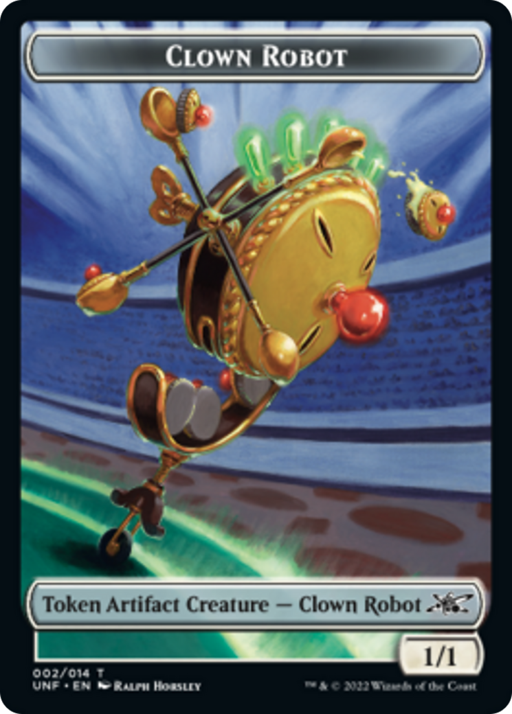 Clown Robot (002) // Food (011) Double-Sided Token [Unfinity Tokens] | The CG Realm
