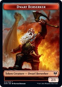 Dwarf Berserker // Demon Berserker Double-Sided Token [Kaldheim Tokens] | The CG Realm