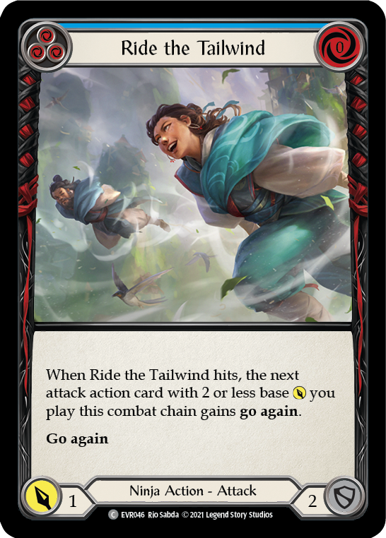 Ride the Tailwind (Blue) [EVR046] (Everfest)  1st Edition Rainbow Foil | The CG Realm