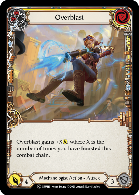 Overblast (Yellow) [U-CRU113] (Crucible of War Unlimited)  Unlimited Rainbow Foil | The CG Realm