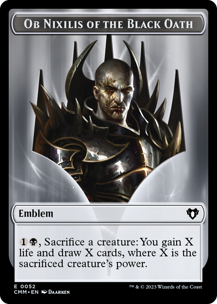 Ob Nixilis of the Black Oath Emblem [Commander Masters Tokens] | The CG Realm