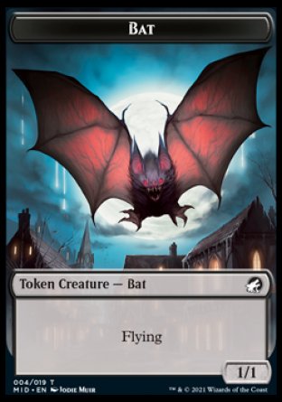 Spirit // Bat Double-Sided Token [Innistrad: Midnight Hunt Tokens] | The CG Realm