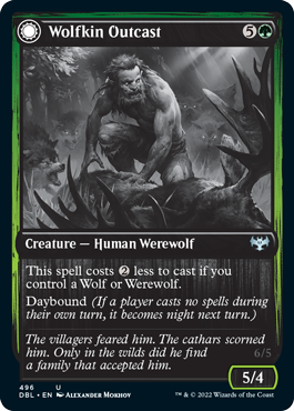 Wolfkin Outcast (DBL-496) - Innistrad: Double Feature: (Double Faced Transform)
