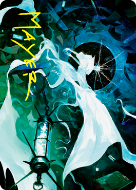 Thirst for Discovery Art Card (Gold-Stamped Signature) [Innistrad: Crimson Vow Art Series] | The CG Realm