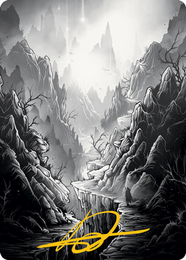 Mountain Art Card (Gold-Stamped Signature) [Innistrad: Midnight Hunt Art Series] | The CG Realm