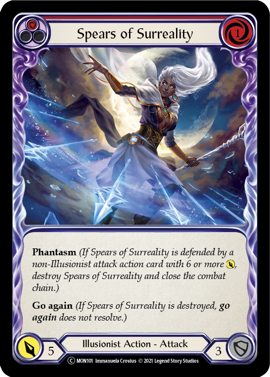 Spears of Surreality (Red) [U-MON101-RF] (Monarch Unlimited)  Unlimited Rainbow Foil | The CG Realm