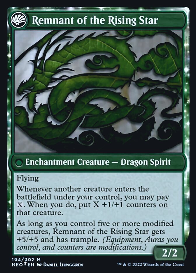 Jugan Defends the Temple (PRE-194) - Kamigawa: Neon Dynasty Promos: (fandfc, enchantment) Foil