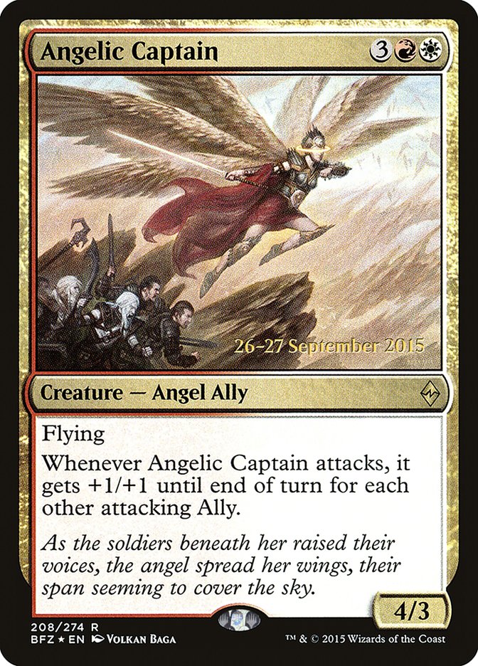 Angelic Captain [Battle for Zendikar Prerelease Promos] | The CG Realm