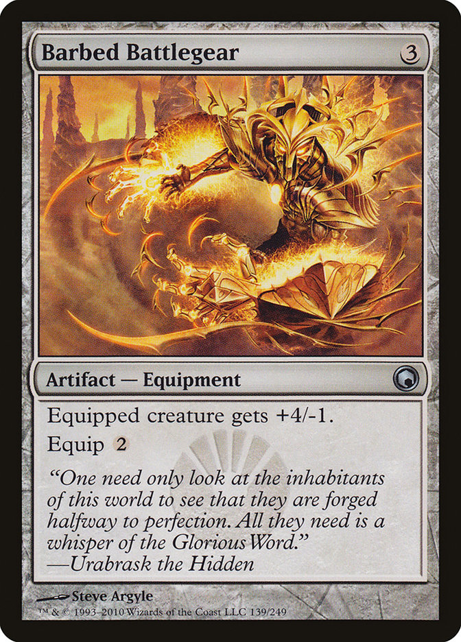 Barbed Battlegear [Scars of Mirrodin] | The CG Realm