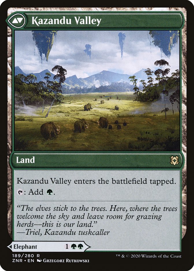 Kazandu Mammoth // Kazandu Valley [Zendikar Rising] | The CG Realm