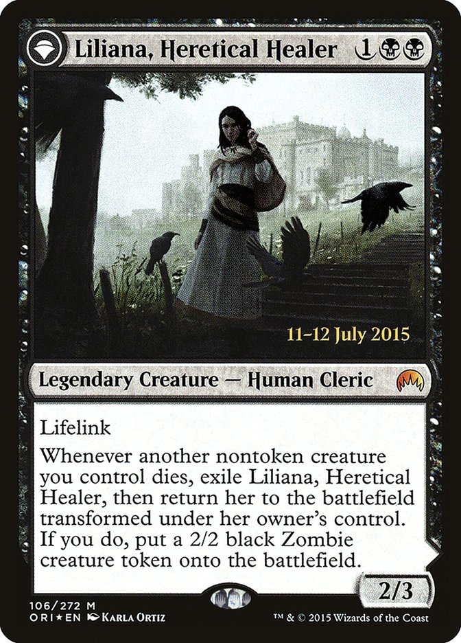 Liliana, Heretical Healer (PRE-106) - Magic Origins Promos: (originpwdfc) Foil