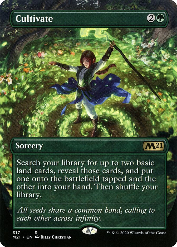 Cultivate (Borderless Alternate Art) [Core Set 2021] | The CG Realm