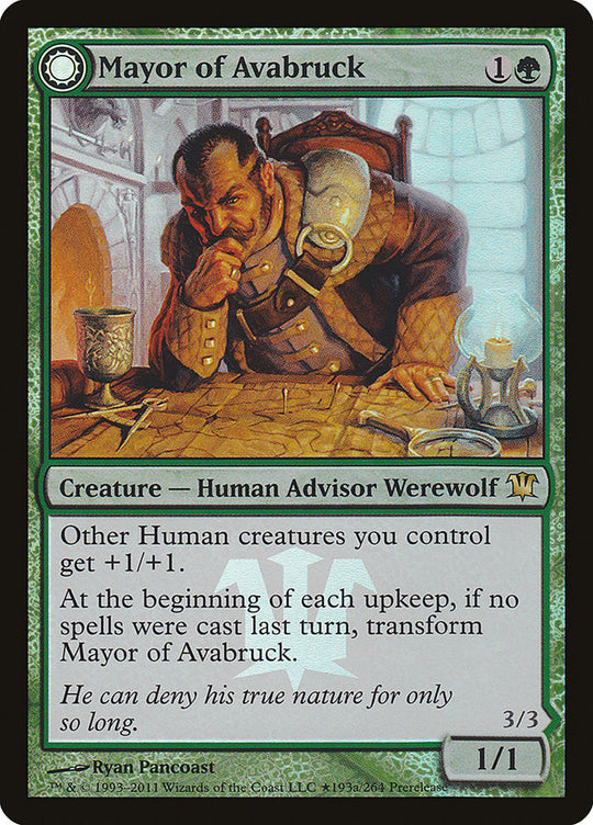 Mayor of Avabruck (PRE-193) - Innistrad Promos: (Double Faced Transform) Foil