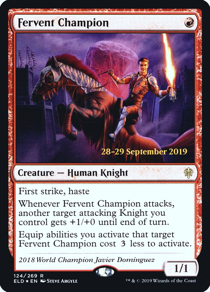 Fervent Champion [Throne of Eldraine Prerelease Promos] | The CG Realm