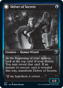 Delver of Secrets (DBL-047) - Innistrad: Double Feature: (Double Faced Transform)